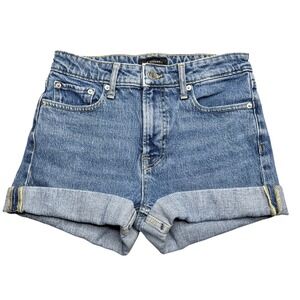 Free Assembly Women's Denim Shorts‎ Size 4 Blue High Rise Cuffed Casual